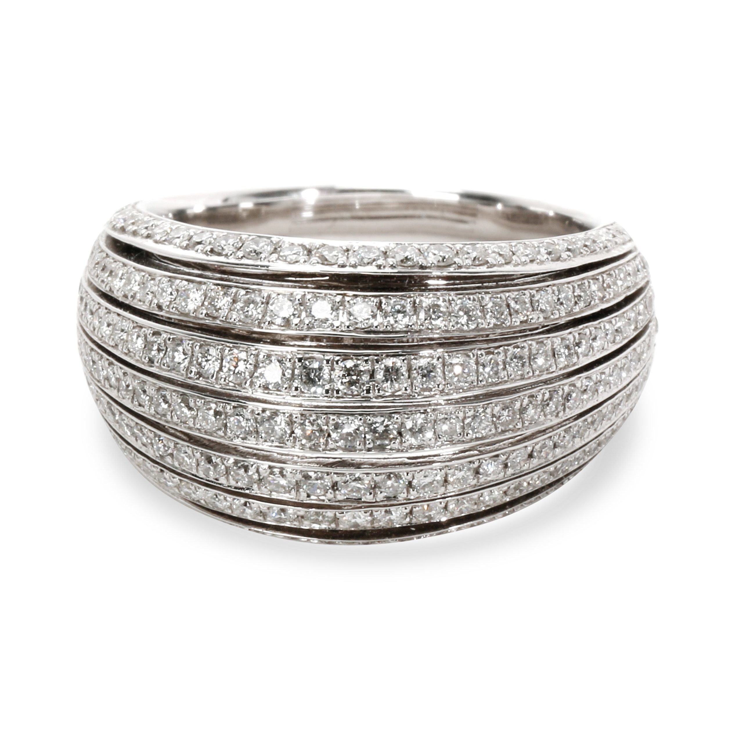 Bucherer Domed Diamond Band In 18kt White Gold 121 Ctw Bucherer Domed Diamond Band In 18kt White Gold 121 Ctw